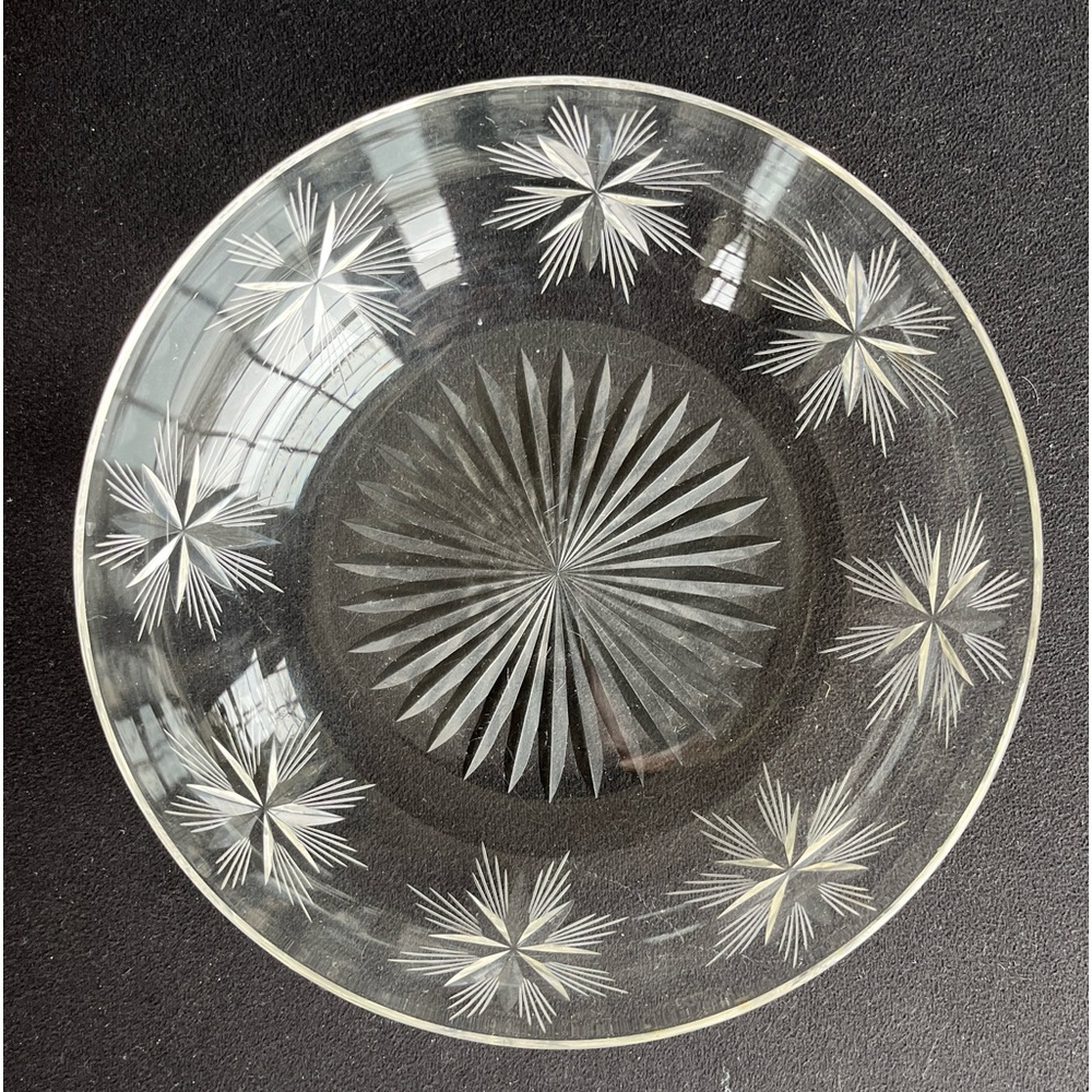 VTG Cut Glass 8” Bowl